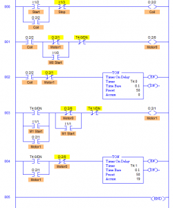 PLC Program to Drive Motors Simultaneously with Interlocking - Sanfoundry