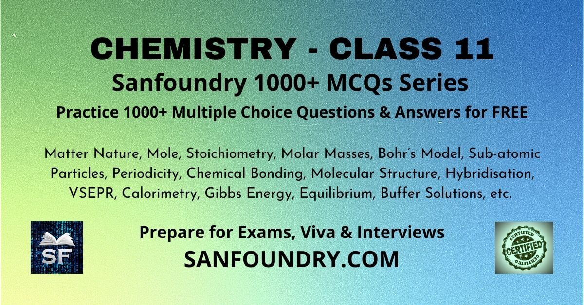 Chemistry Questions And Answers Class 11 Sanfoundry