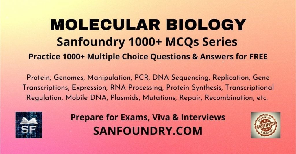 Molecular Biology Questions And Answers - Sanfoundry